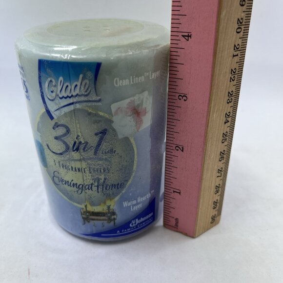 Glade 3-in-1 Candle Blue Evening At Home Scented Bath Salts Layer Discontinued - Picture 7 of 8